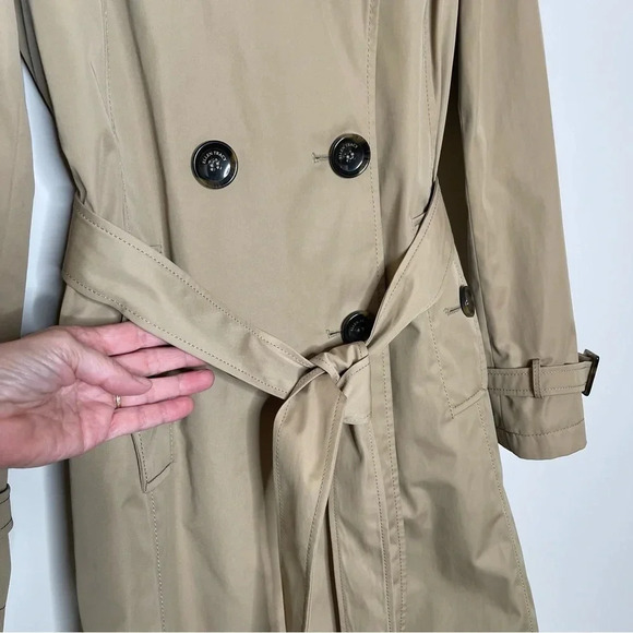 Ellen Tracy full length Trench Coat in Beige minimalist beige esthetic - Picture 3 of 15